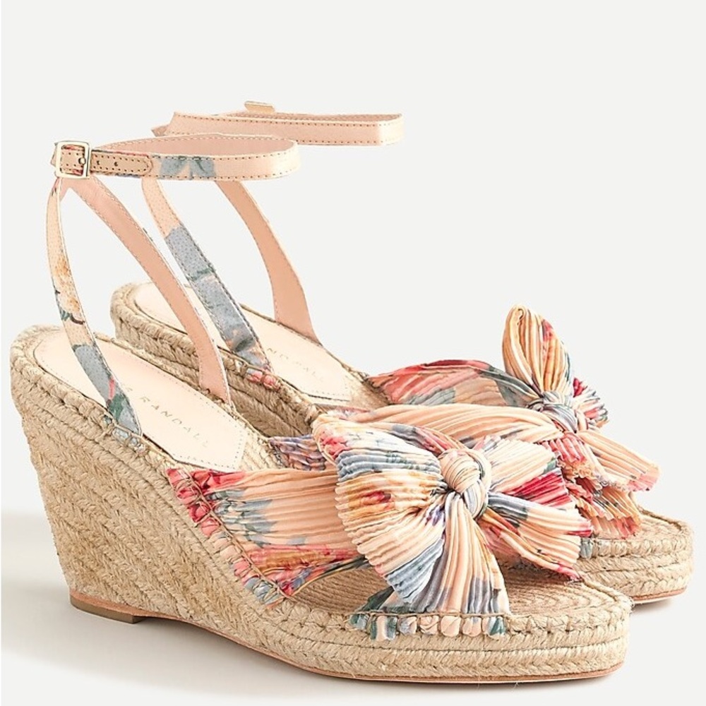 NWT  Loeffler Randall | Charley Espadrille Wedge Sandals in Butter Multi Floral